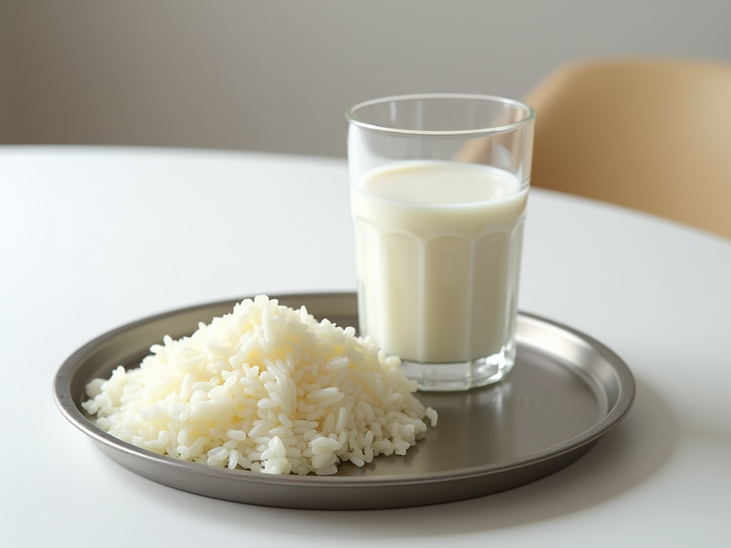 Glass of rice milk